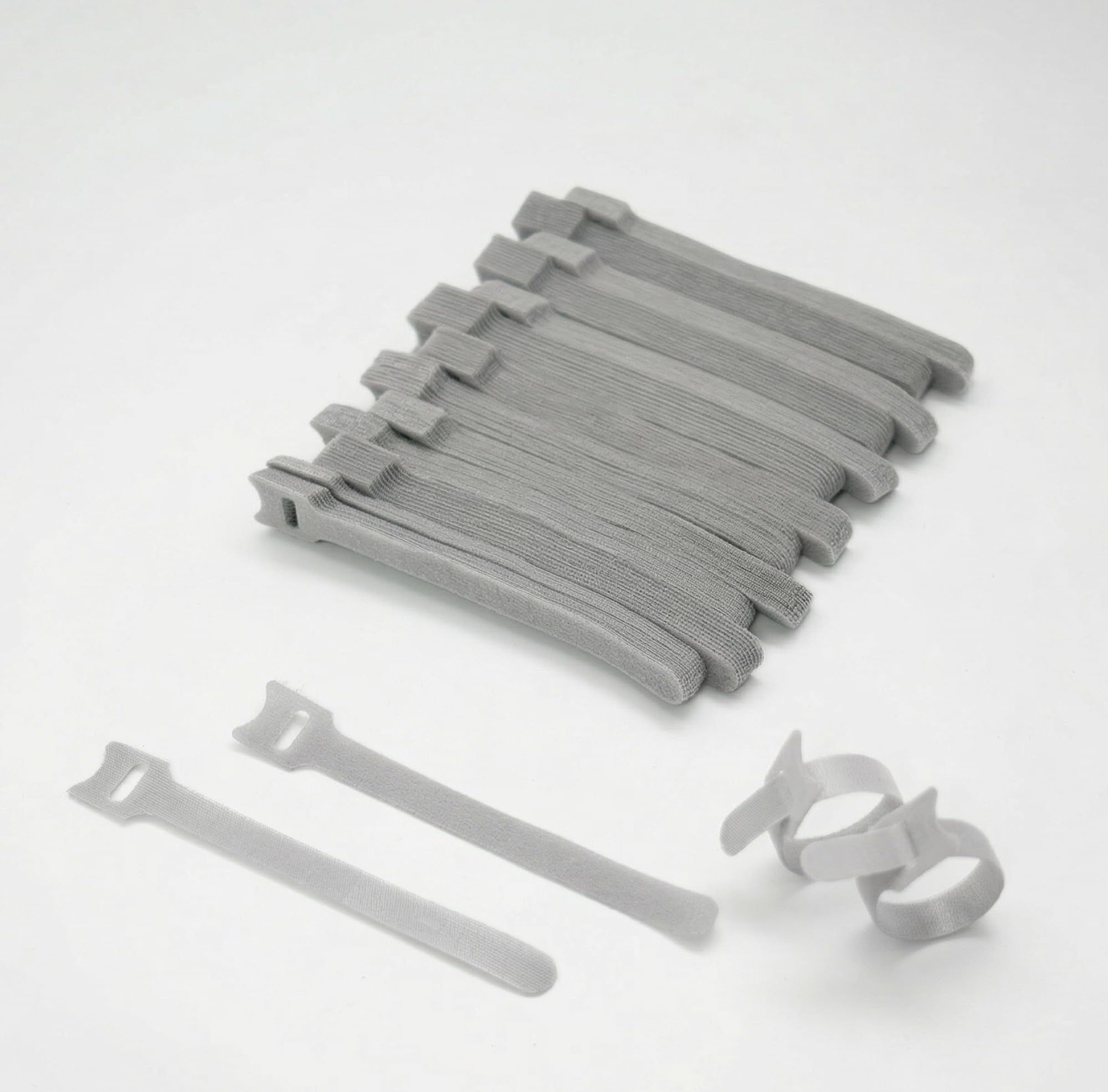 160 Stück Klett-Kabelbinder 15 x 1,2 cm – Wiederverwendbare