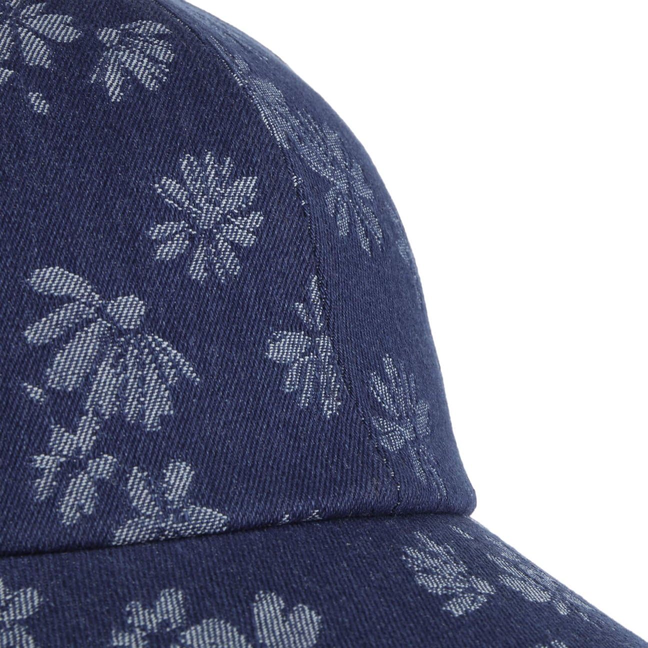 Seeberger Denim Flower Cap Basecap baseballówka damska - metalowa klamra, z daszkiem wiosna-lato - One Size Denim