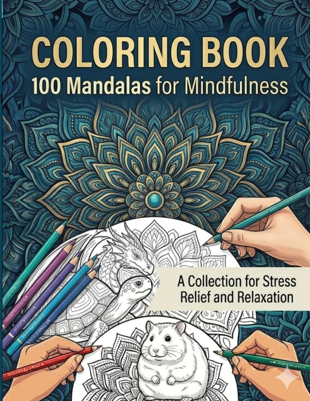 100 Mandalas for Mindfulness: A Collection for Stress Relief and Relaxation
