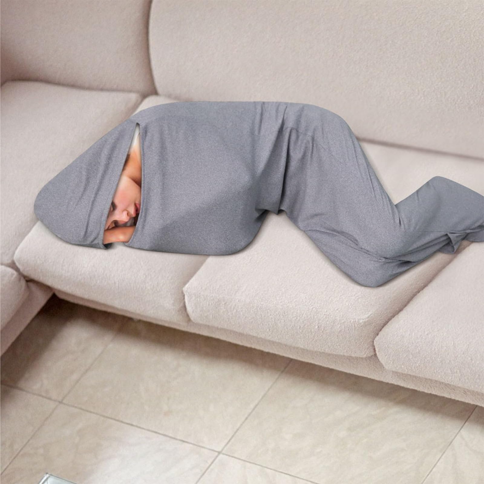 Yagerod Ozysleep Kompressionsschlafsack, Ozybag Verbessert Ihren Schlaf, Verabschieden Sie Sich Von Schlaflosen Nächten, Kühlende, Sensorische, Maschinenwaschbare Decke Mit Kokon-Design(M (150 x 40))