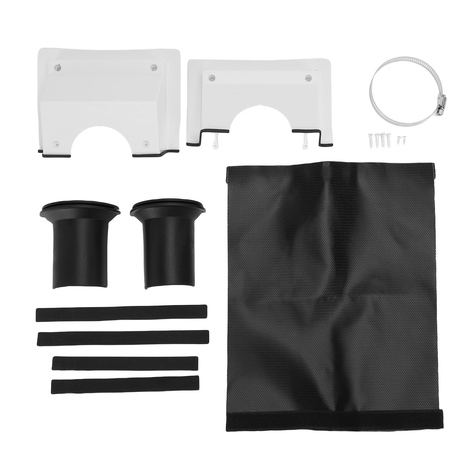 Generic Zestaw Przewodów Penetracyjnych HVAC Zestaw Osłon Czyste, Schludne ściany do Mini Klimatyzatorów Split Systemy Bezkanałowe Plastik 9,06x6,69 Cala (WHITE)