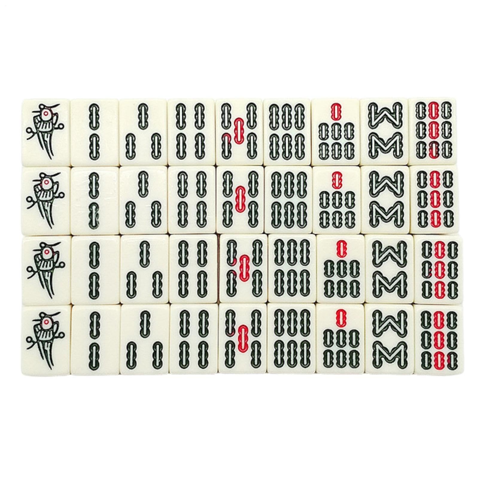Mini Mahjong - Set da viaggio portatile con 144 tegole, da tavolo compatto composto da due , ideale per intrattenimento in famiglia, riunioni sociali, feste in casa,