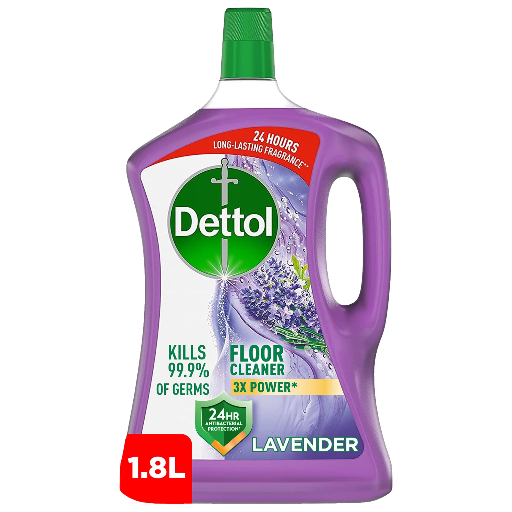 Antibacterial Power Floor Cleaner, Lavender, 1.8L