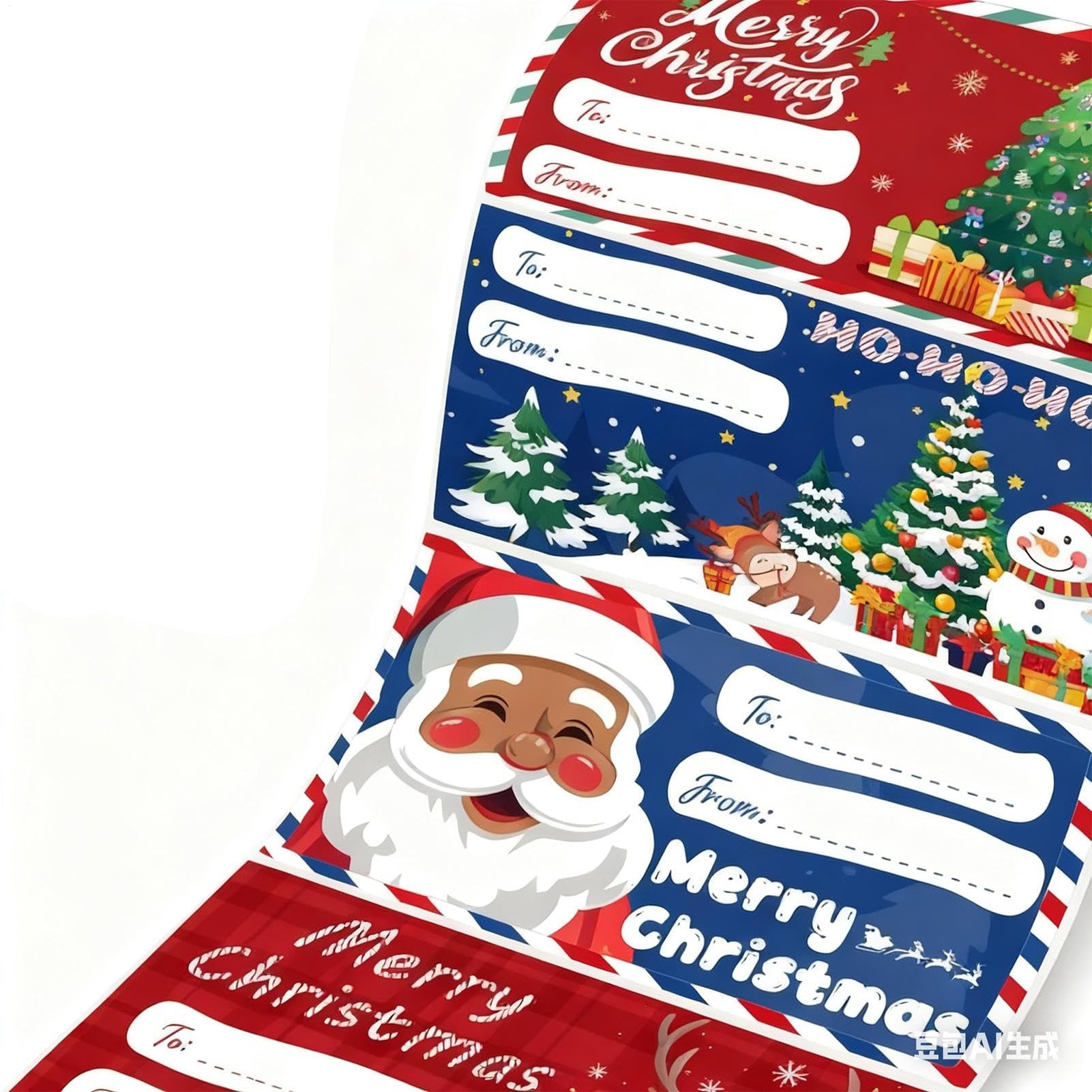 Etichette Adesive Per Natale Decorazioni Natalizie Fai Da Te | Rotolo Di Etichette Adesive Per Buste Di Natale Per Bambini Adulti Amanti Del Fai Da Te Festa Famiglia Classe Ufficio Regali