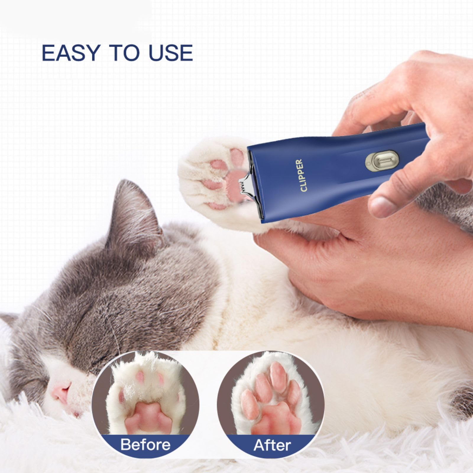 Condition photo showing New/Like New for dog grooming kit clipper for thick coat low noise cordless cat hair trimmer rechargeable shaver pet grooming tools for small and large animals