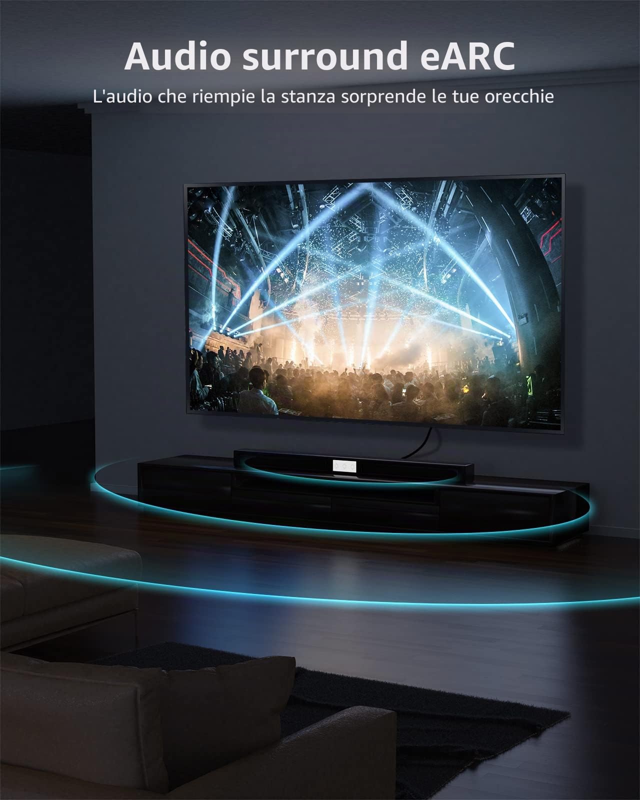 Stouchi Cavo in Fibra Ottica HDMI 8K 15M, HDMI 2.1,48Gbps ad Altissima Velocità,In Parete CL3 Nominale,8K@60Hz,4K@120Hz/144Hz Dynamic HDR eARC Dolby HDCP2.2 Compatibile con PS5,Xbox SeriesX,TV