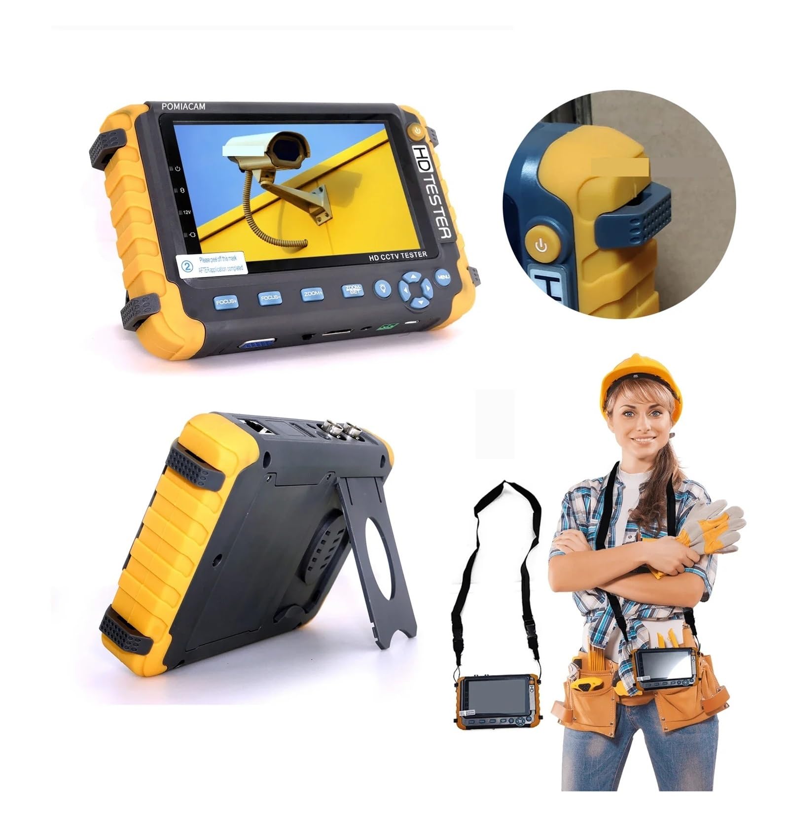 IV8W CCTV Tester Monitor for 8MP AHD TVI CVI CVBS Kamera Testen RS485 PTZ Steuerung VGA Eingang UTP Kabel Testen,Kabeltester(IV8C NO VGA)