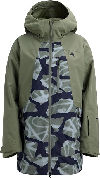 Burton Womens Reserve 2L Jacket Forest Moss/Graffiti Camo, S
