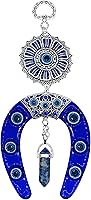 Vista 14 de LUCKBOOSTIUM Door Charm Evil Eye Keychain for Protection - Evil Eye Car Hanging Ornament and Rear View Mirror Accessories Azul