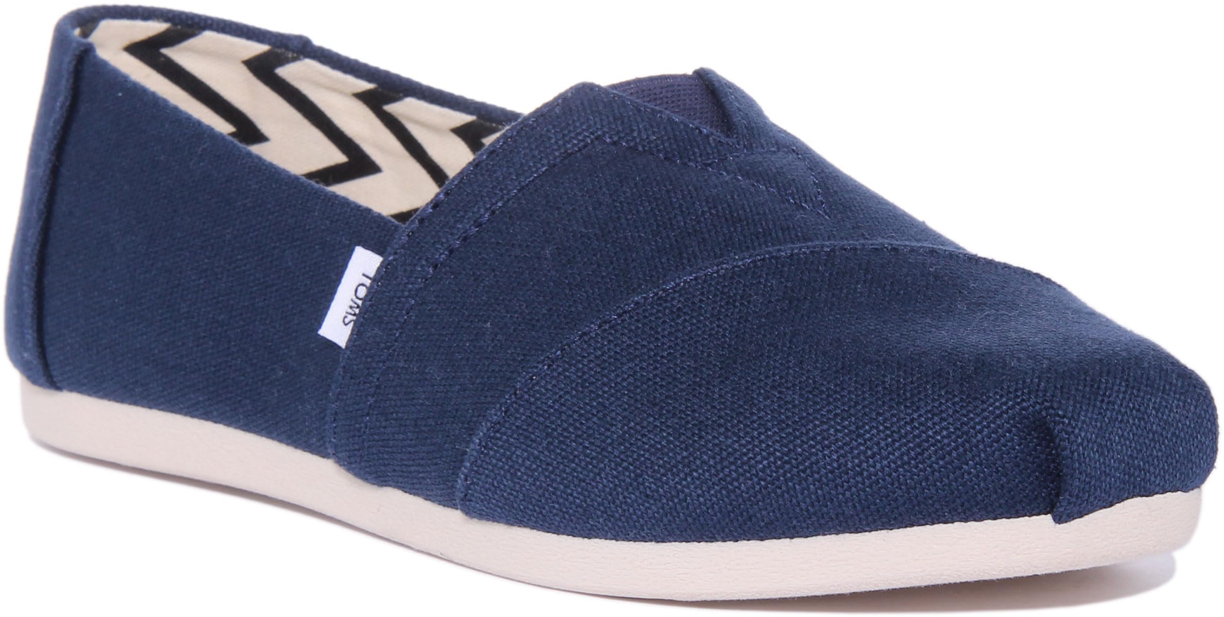Women's Alpargata Recycled Cotton Canvas Slip On Sneaker Navy Recycled Cotton Canvas