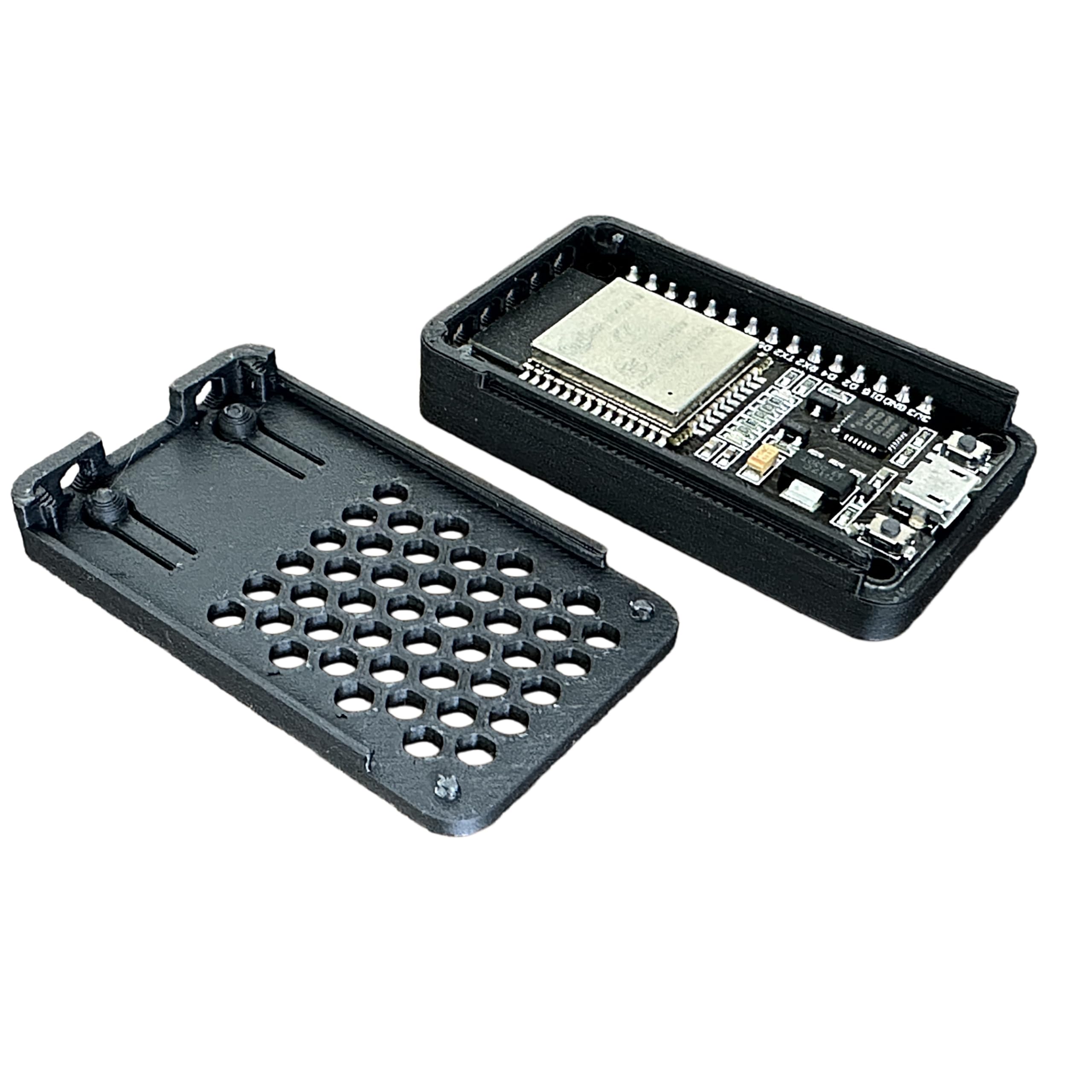 ESP WROOM32-30 pin Enclosure Case for ESP32 Development Board – 3D Printed Protective Housing with Ventilation, DIY Electronics Box for IoT, Robotics (ESP WROOM 32 Not Included)