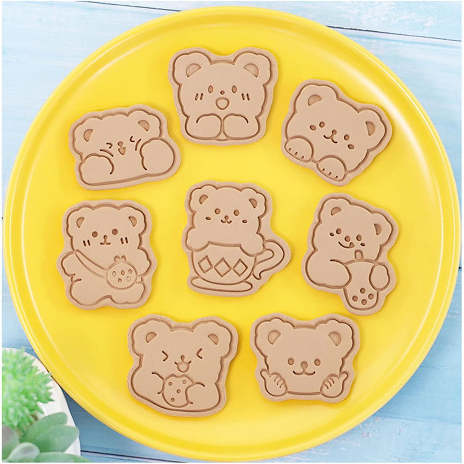 3D Cartoon Cookie Set Mother Day Biscuits Mold Fondant Decorating for Birthday Party Christmas Cookie Dough Press Mold Tool