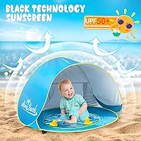 Vista 3 de Tienda playera Monobeach para bebés, portátil y con protección ultra violeta, refugio de piscinas para bebés.