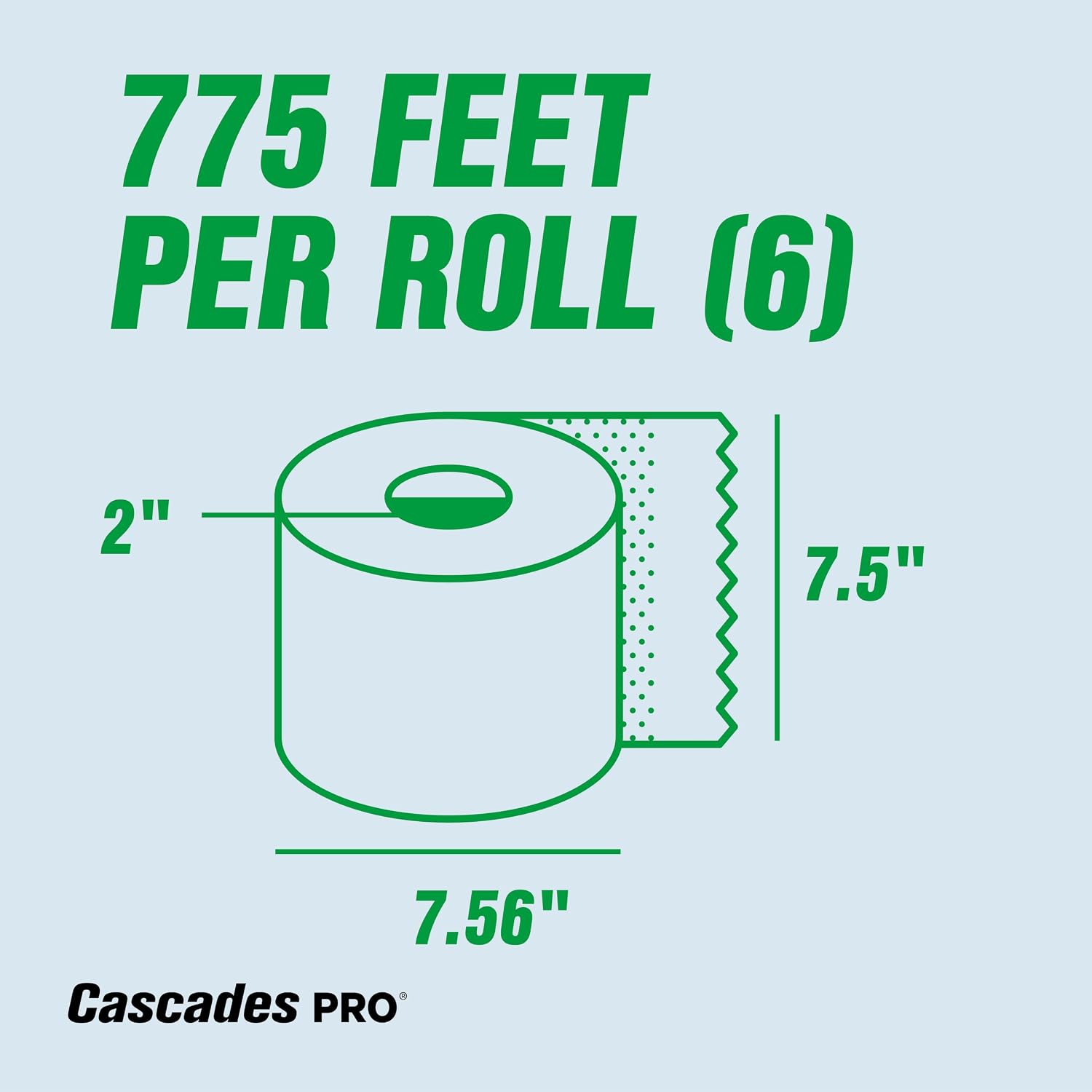 Cascades PRO Perform Roll Paper Towels for Tandem Dispensers 1-Ply – 775 ft Rolls, 100% Recycled, Compostable, High Capacity, 6 Rolls/Case – T115 – Natural Brown image 4