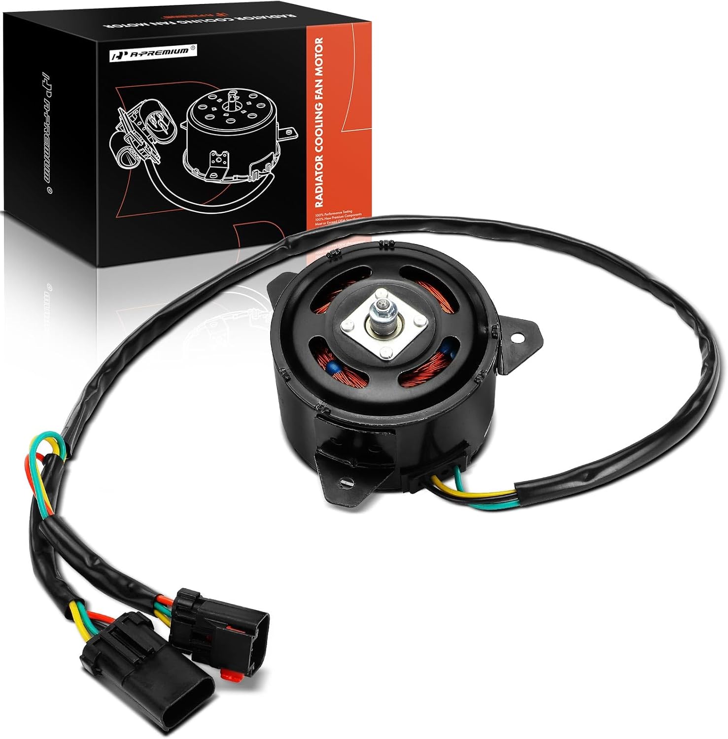 A-Premium Radiator Fan Motor Compatible with Dodge Intrepid 1998-2004 & Chrysler 300M 1999-2004, Concorde 1998-2004, Intrepid 1998-2004, LHS 1999-2001