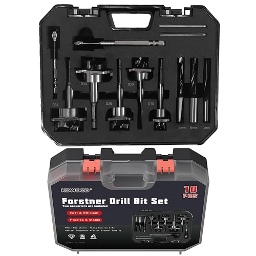 Miniatura 7 de KOWOOD - Juego de brocas Forstner perforación de madera con punta de carburo juego de 14 piezas