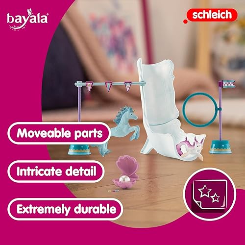 Miniatura 5 de Schleich bayala, regalos de unicornio para niñas y niños, juego de 18 piezas de torneo submarino mágico con juguetes de animales de sirena, a partir