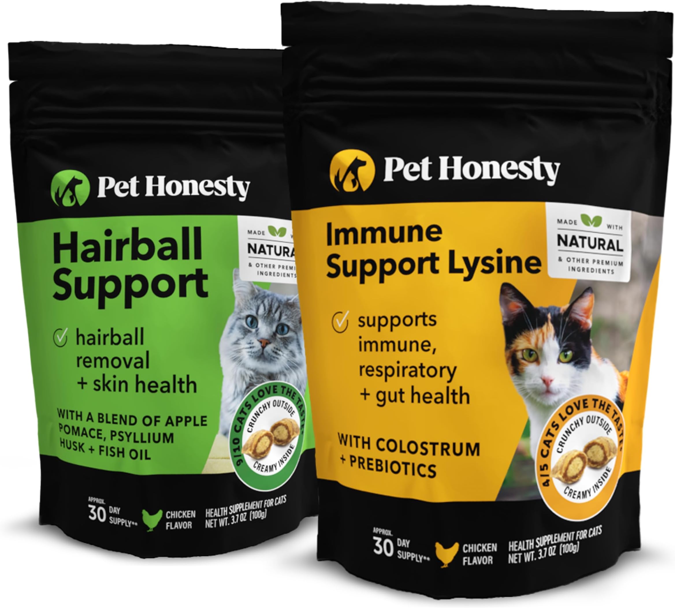 Pet Honesty Cat Hairball Support + Cat Immune Support