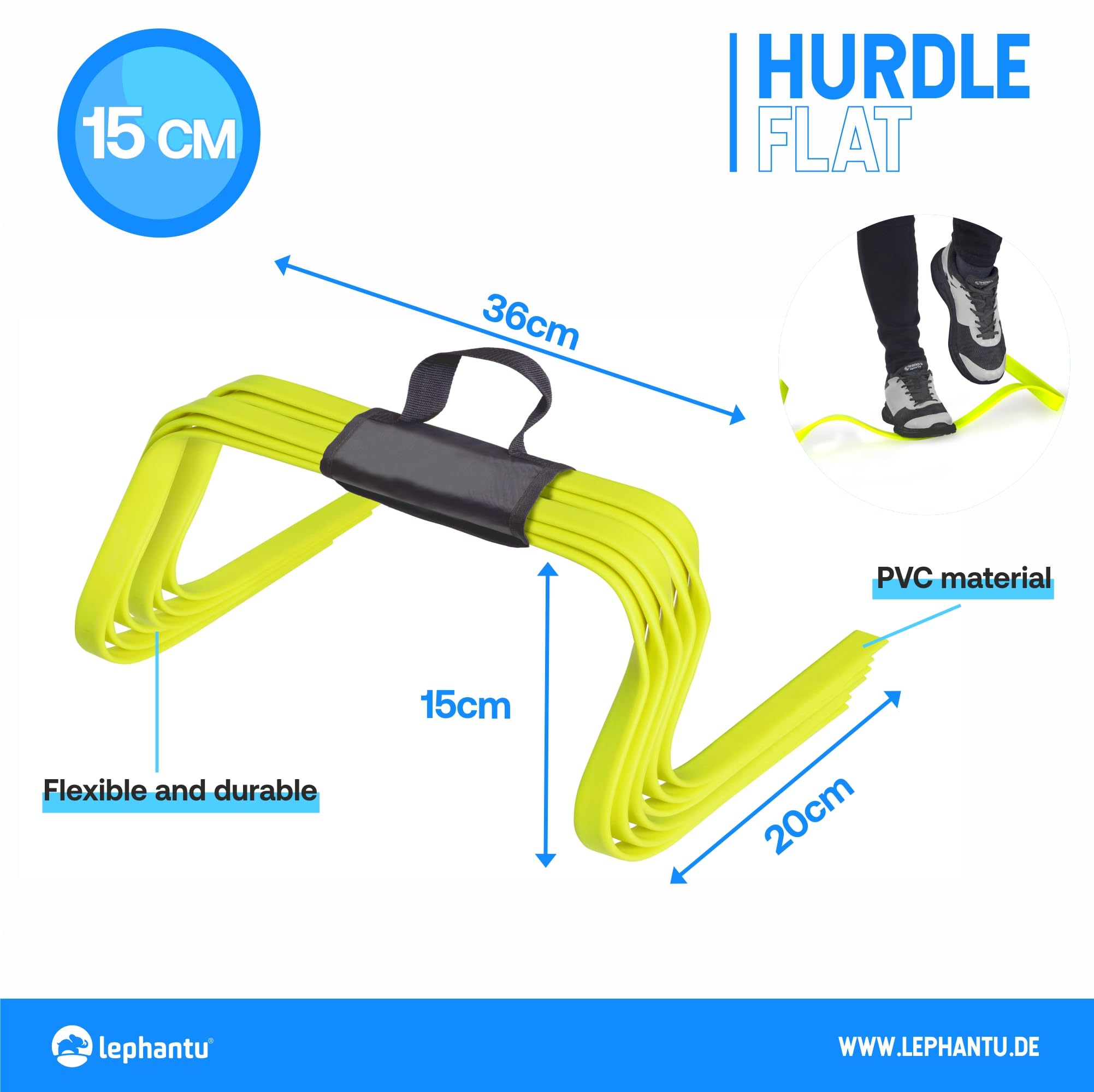elastische Hürden im 6er-Set | 15 cm