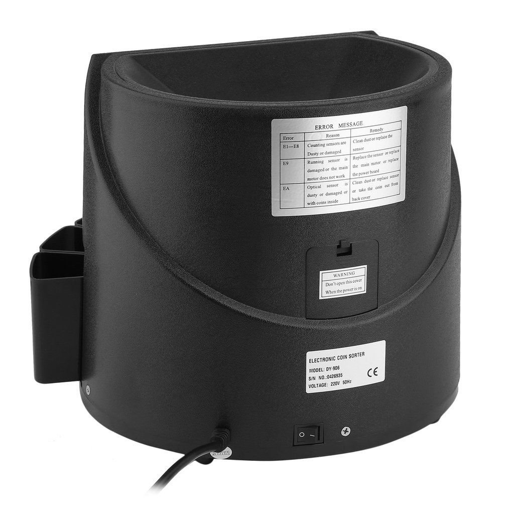 yesper Conta Monete muenzzaehl macchina monete sortierer monete Euro soldi macchina contasoldi Coin Counter Sorter 300 pezzi/min Nero