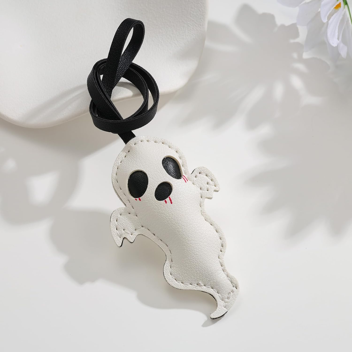 Halloween Ghost Bag Charm Decor,White Ghost Purse Charms for Handbag image 3