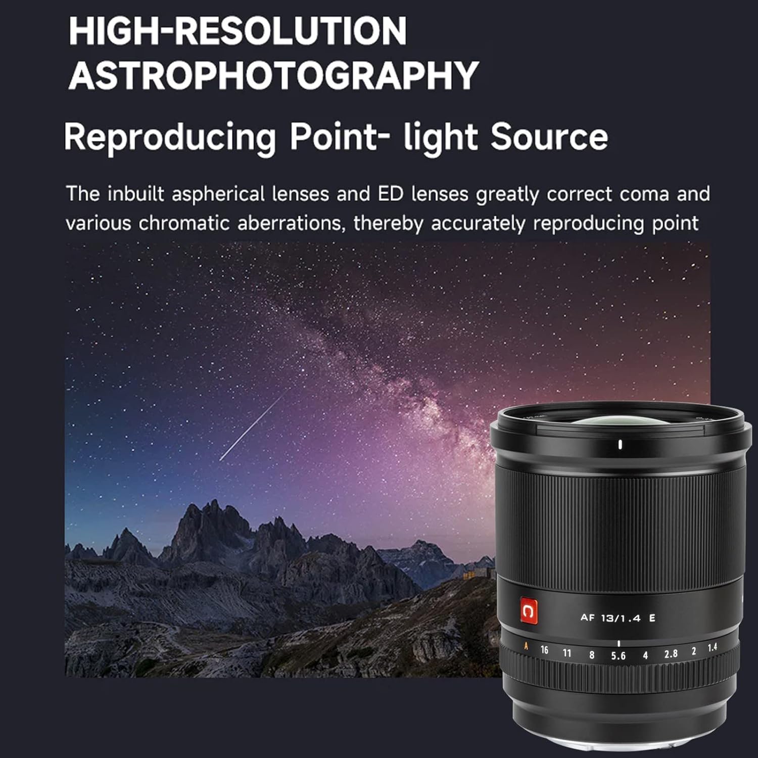 VILTROX 13mm f/1.4 F1.4 E-Mount APS-C Lens, Ultra Wide Angle Autofocus Prime Lens for Sony E-Mount Camera ZV-E10 A6600 A6500 A6400 A6300 A6000 A7III A7RIII A7SII A7II