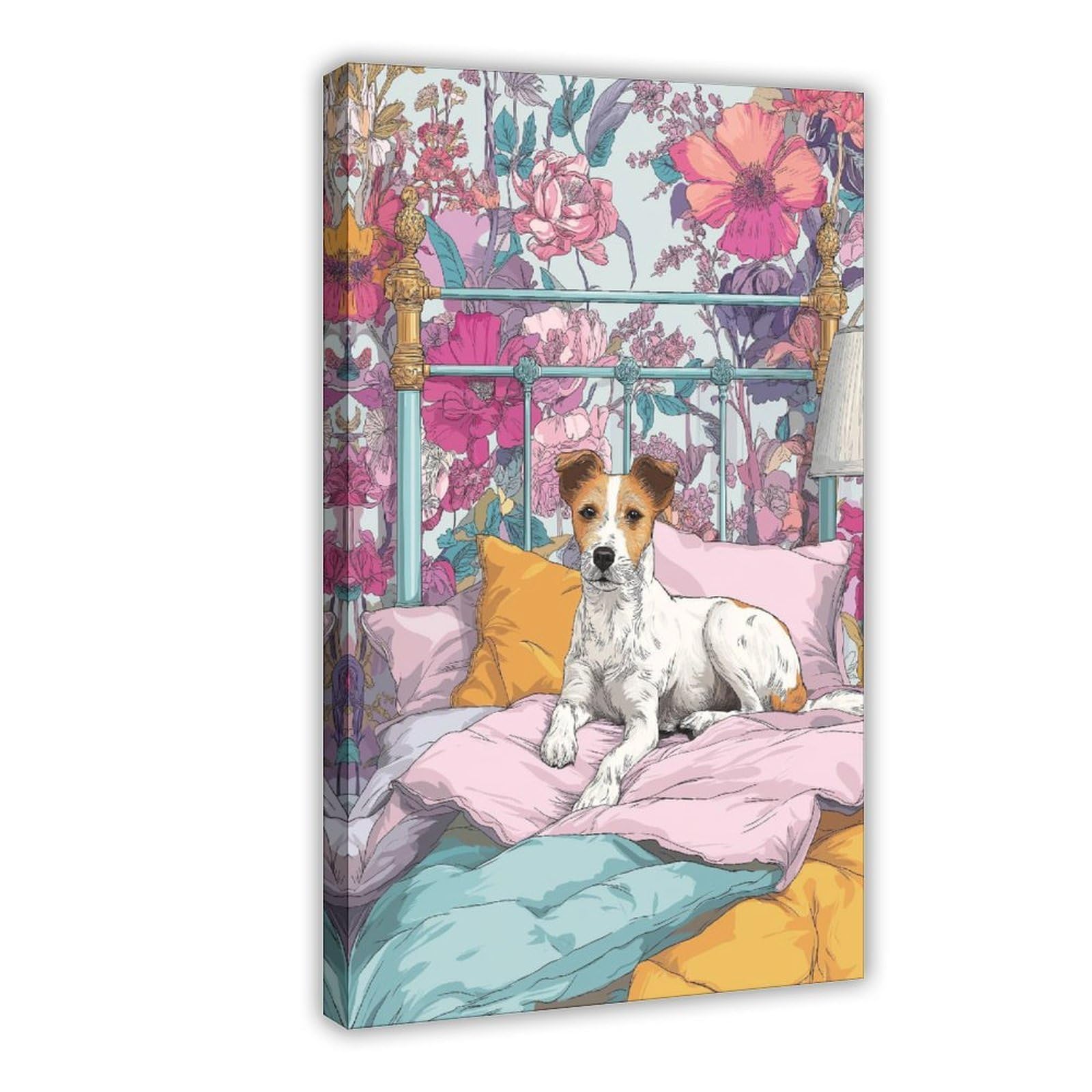 YWTJAX Jack Russell Terrier Poster Canvas Poster for Office Decor Gift