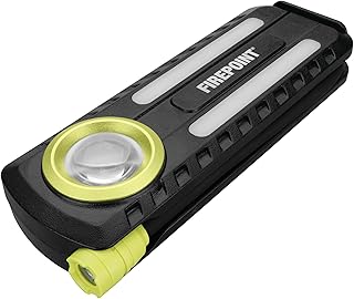 Performance Tool W2695 Firepoint 800+LM Flex Neck Li-Ion Task Light, 3-in-1, Power Bank Functionality, USB-C Charging, Red LED Lights, Black/Green