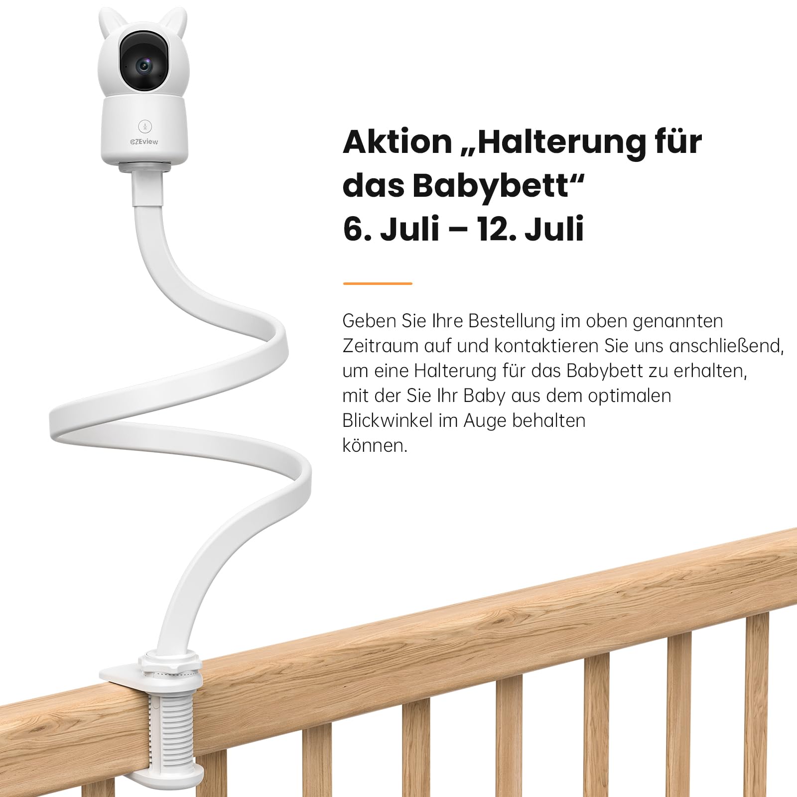 CZEview Babyphone mit Kamera 2.5K & 5.5-Zoll-HD-Großbildschirm, Nachtsicht, 360° WLAN Video Babyfon mit App, Musik & Buntes Nachtlicht, Intelligente Erkennung (Weiß mit 1 Kamera) | Superklar, Nachtsicht, Zwei-Wege-Audio, Schlaflieder, Temp.-Sensor, Schwen