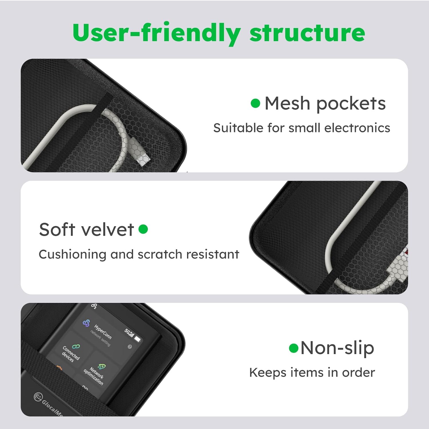 GlocalMe Numen Air 5G Mobile Hotspot with Protective Travel Case