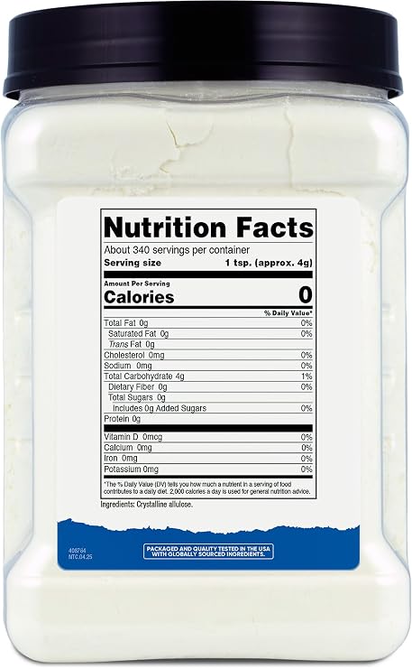 Nutricost Allulose Sweetener (3 LB), 0 Calorie, Low Carb, KETO