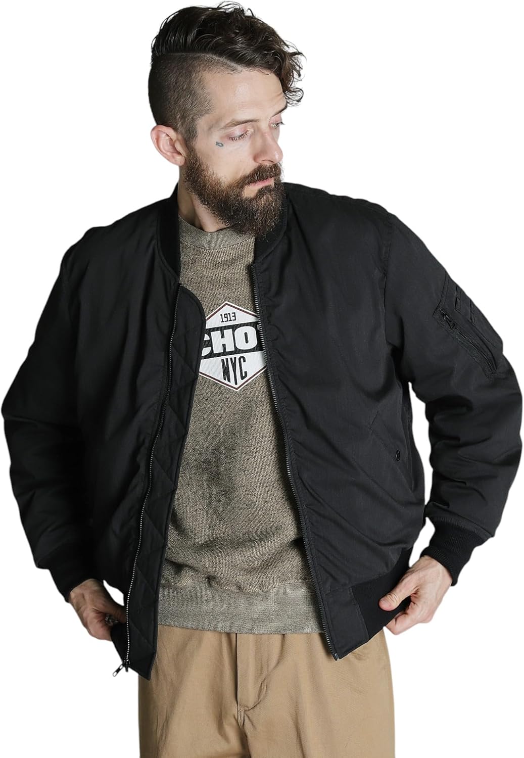 [新品]SCHOTT x NANGA MA-1 BLACK 楽天市場】ショット×ナンガ メンズ ヒノック MA-1 Schott x