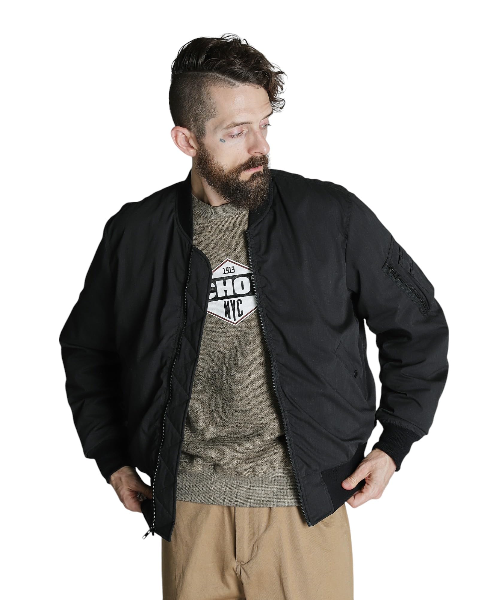 [新品]SCHOTT x NANGA MA-1 BLACK Amazon.co.jp: 【Schott】【ショット】 ×NANGA ×ナンガ HINOK MA