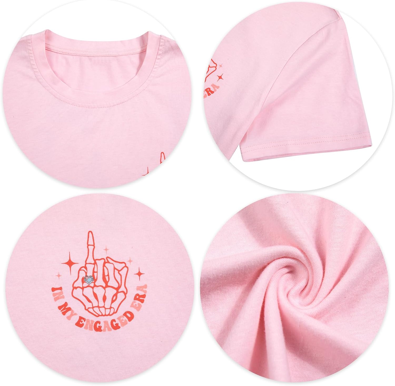 Women Bride Shirt in My Engaged Shirts Engagement Tee Fiance Tshirt Groovy Bride Bachelorette Tee Bridal Shower Tops - Image 9