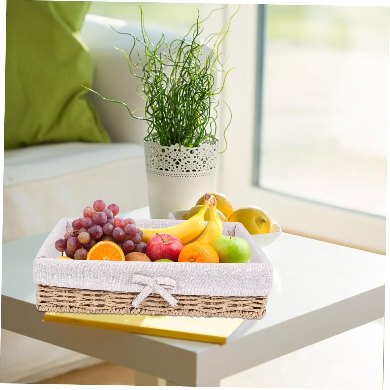 ARTIBETTER Organizzatori Intrecciati in Rustico 4 Pezzi per Pane e Snack con Design Aperto Ideali per Uso Casalingo