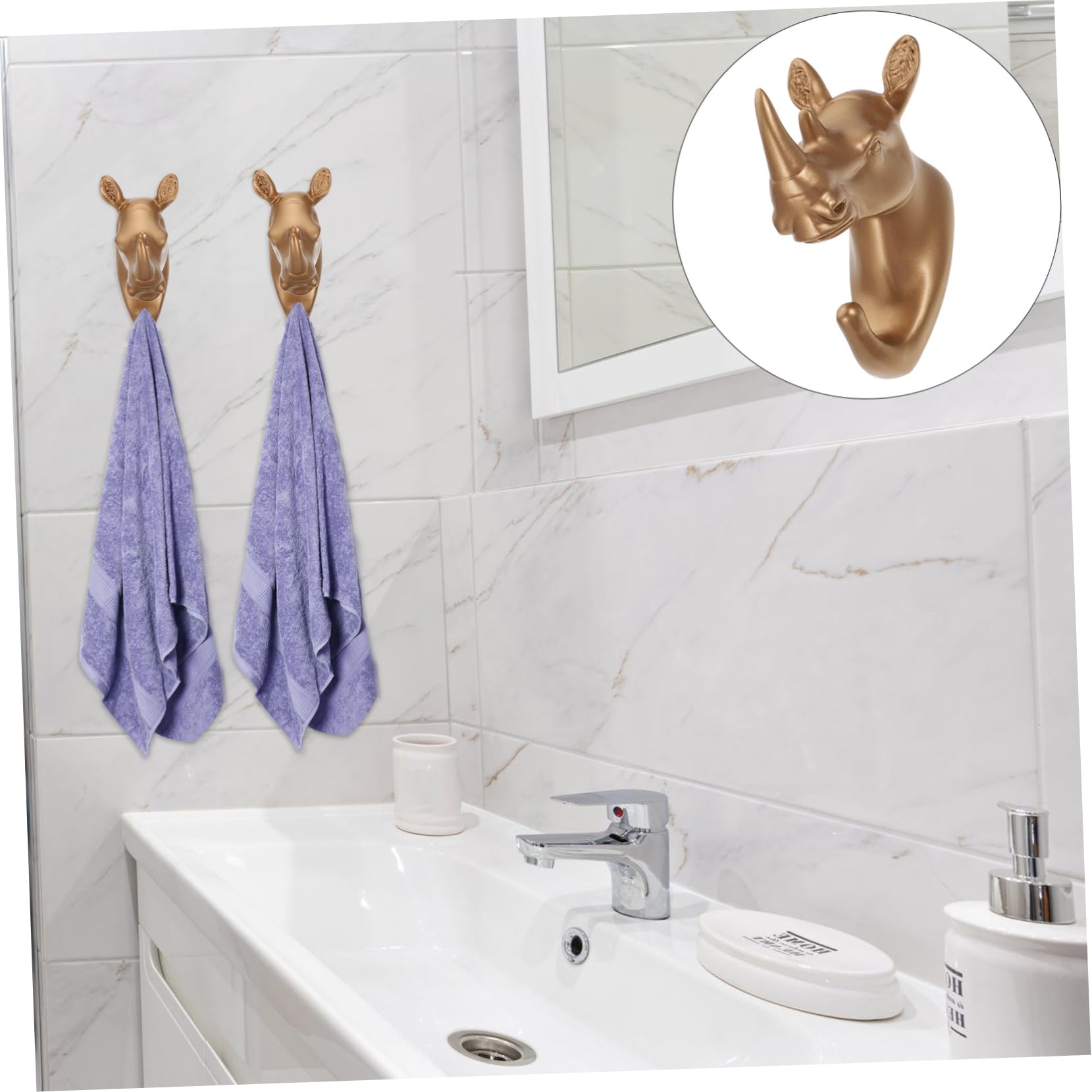 IMIKEYA 6piezas Ganchos De Pared Forma De Animales De Colgadores Para Ropa Decoración De Dormitorio y Ganchos Resistentes Para Llaves Bufandas