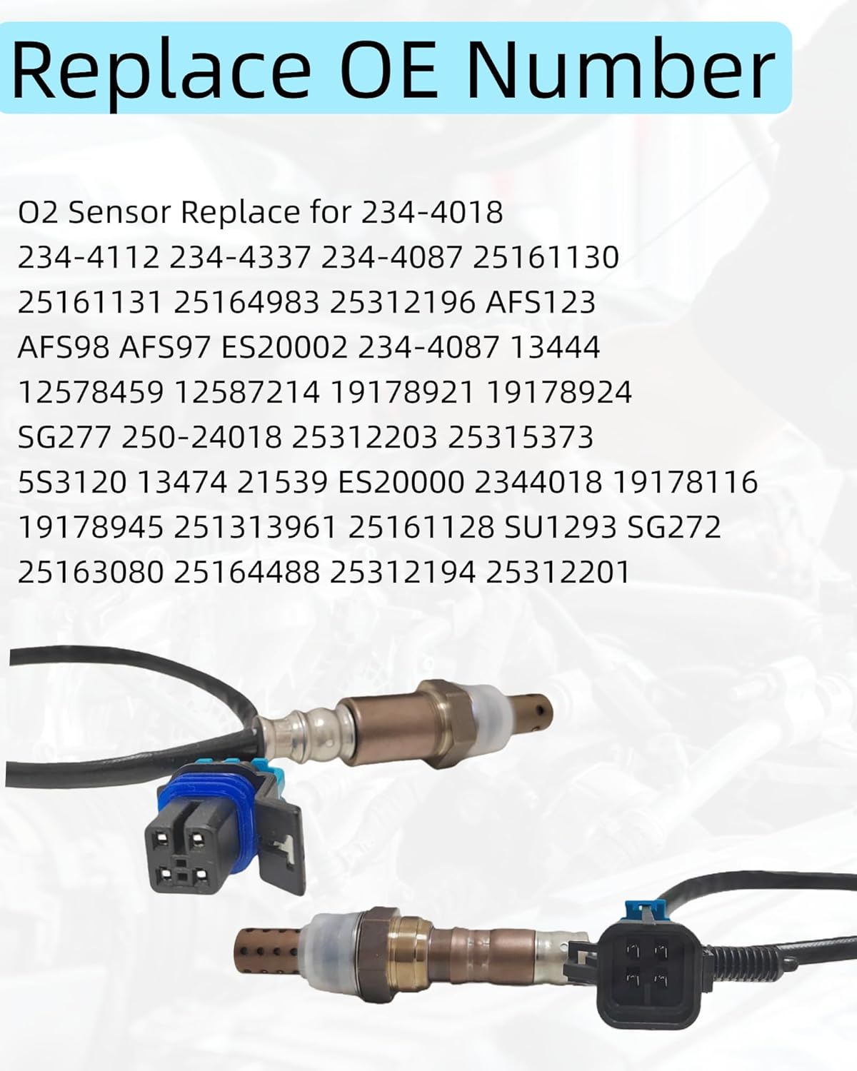 Oxygen O2 Sensor Upstream and Downstream Fits for Chevy GMC Avalanche Silverado Sierra 1500 Classic Suburban Yukon XL 1500 2500 Tahoe 4.3L 4.8L 5.3L 6.0L 2006-07 for Cadillac Escalade 234-4018 2344337