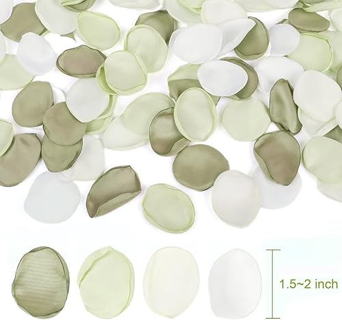 Vista 23 de Emivery 300 pétalos de rosa falsos, pétalos de flores artificiales, color rosa y azul marino, pétalos de rosa rosa y azul marino para boda, cesta