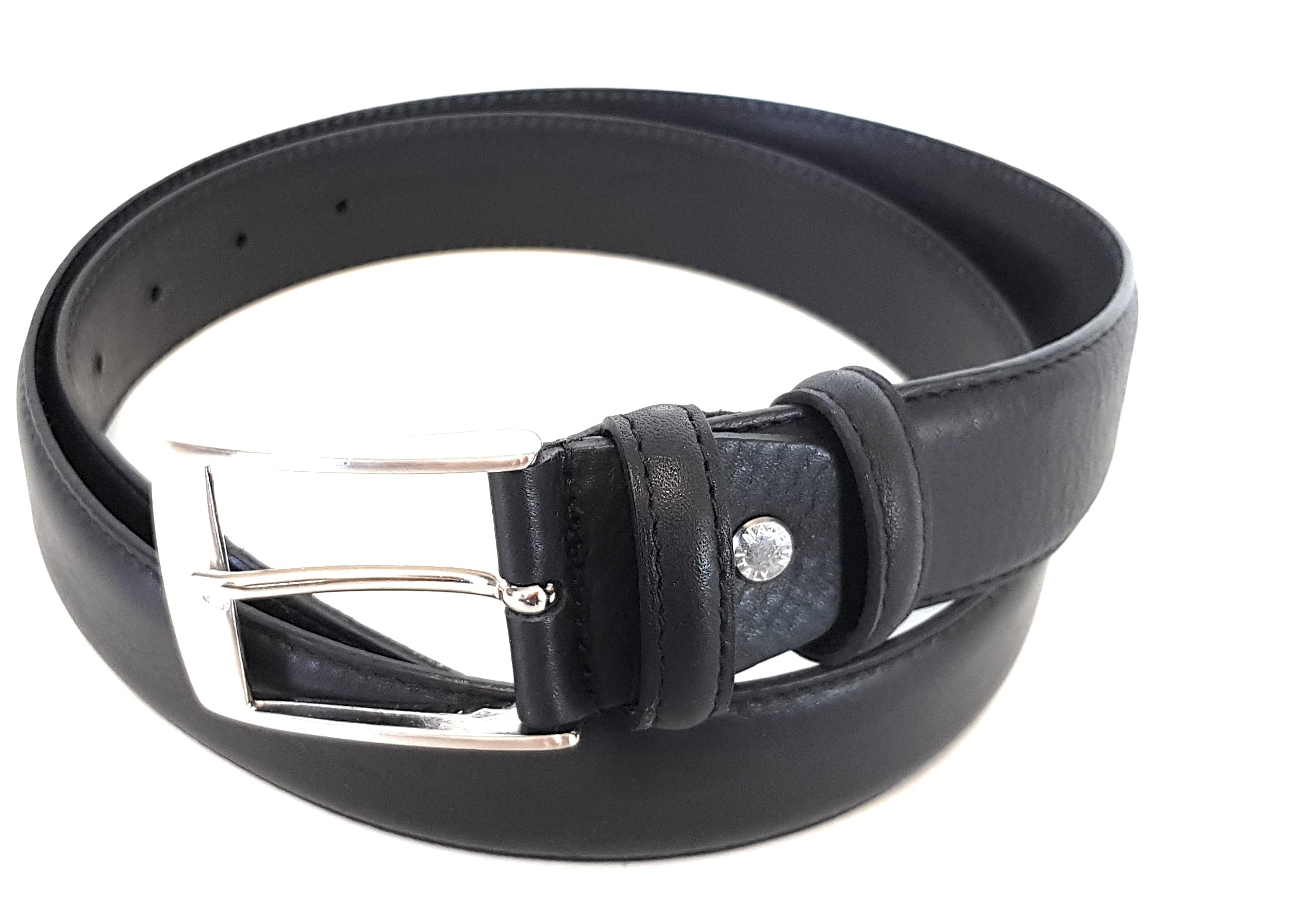 Cintura Uomo Coveri Originale - Pelle Marrone E Nero - Fatta In Italia - Regalo