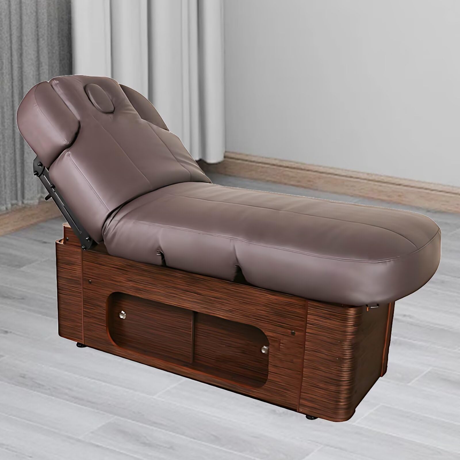 4 0 Motors Massage Table - Electric Massage Table with Luxury Log Style SPA Facial Beauty Bed Includes