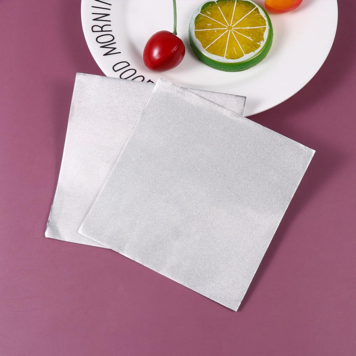Generic 300pcs Silver Aluminum Foil Wrapping Paper Food Grade Tinfoil Wraps for Tea and Chocolate Packaging in Supermarkets and Food Stores