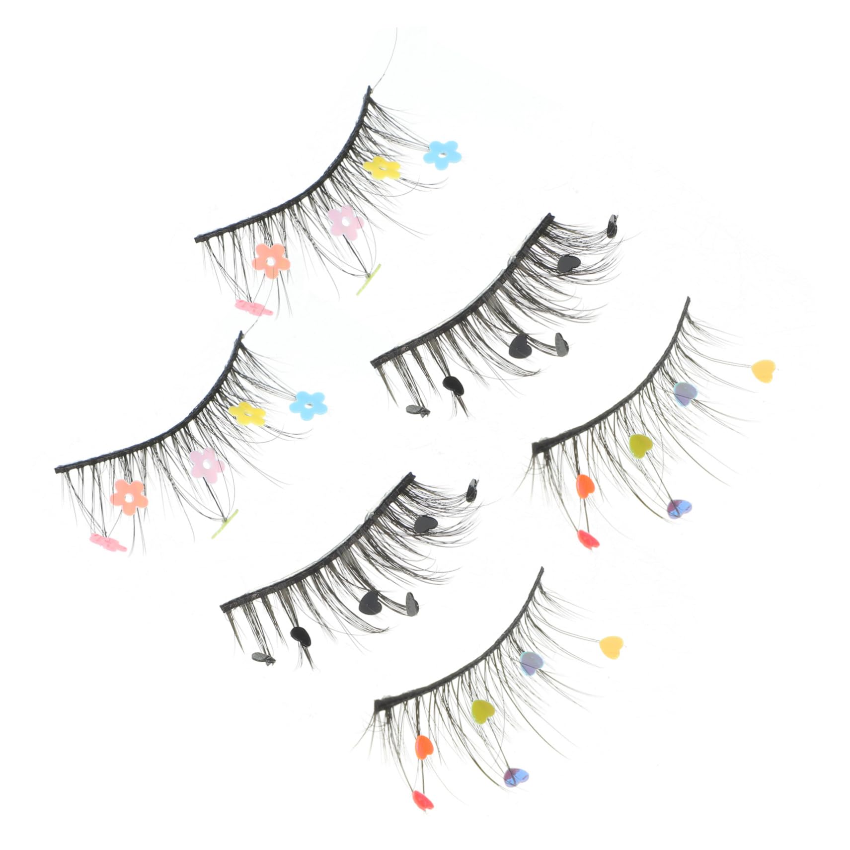 Healeved 9 Paia ciglia finte con paillettes ciglio ciglia cosplay ciglia femminili fake lashes false lashes ciglia per il trucco delle donne ciglia finte da donna Imitazione