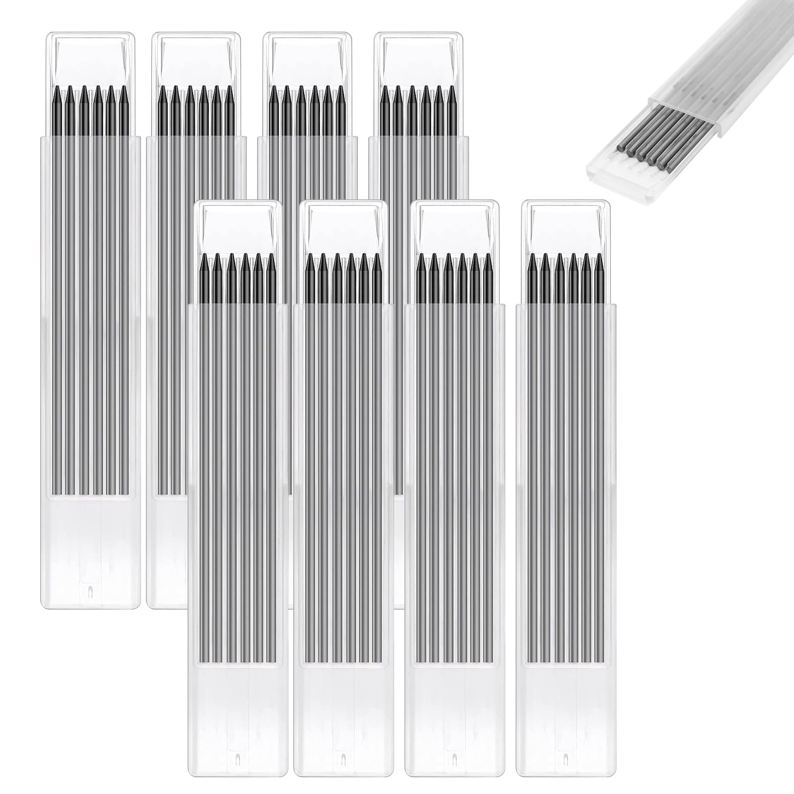 Tracer Pencil Refills 48 PCS, 2.8mm Tracer Pencil Lead for Tracer/Pica Pencil, Pica Pencil Refill, Solid Carpenters Pencil Refills Replacement for Woodwork Construction Building, Pica Lead Refill