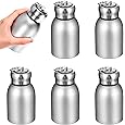5 Pcs 10 oz Mini Stainless Steel Water Bottle Portable Drink Water Bottle Slim Insulated Thermal Design Small Vacuum Hot and Cold Water Bottle for Travel, Camping, and Sports(Silver)