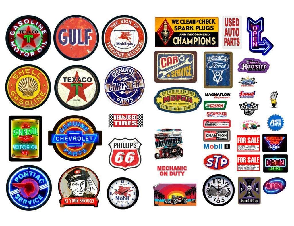 Buy 1/10 RC Rock Crawler 43 Piece Scale Garage Sign Decals 110