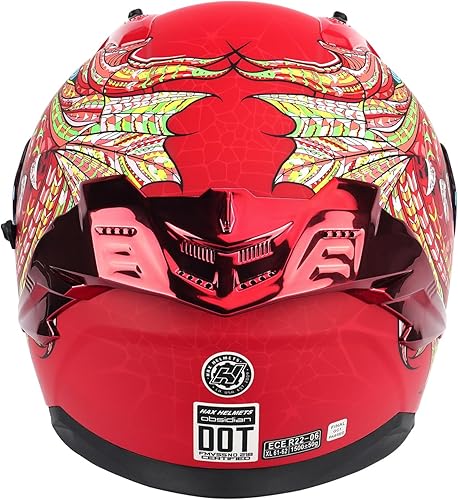 Miniatura 6 de HAX Obsidian Pro - Casco de motocicleta de cara completa para adultos, con doble visera, para motocicleta de calle, con pinlock listo para pinlock,