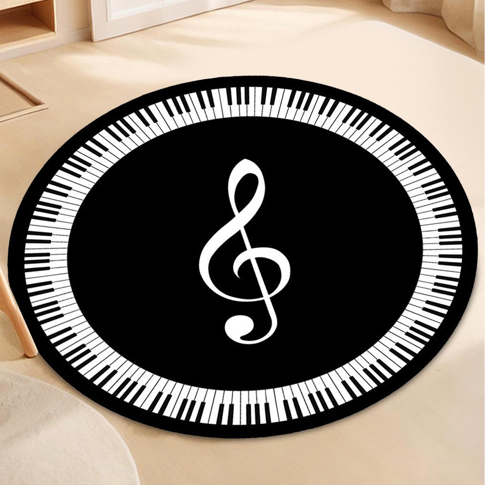 Drum-Set-Teppich, runde Drum-Matte Rundes bedrucktes Bassdrum-Pad | 140 cm/55,12 Zoll Musikinstrumente-Bodenmatte, rutschfestes Schlagzeugzubehör für Musikliebhaber oder Anfänger