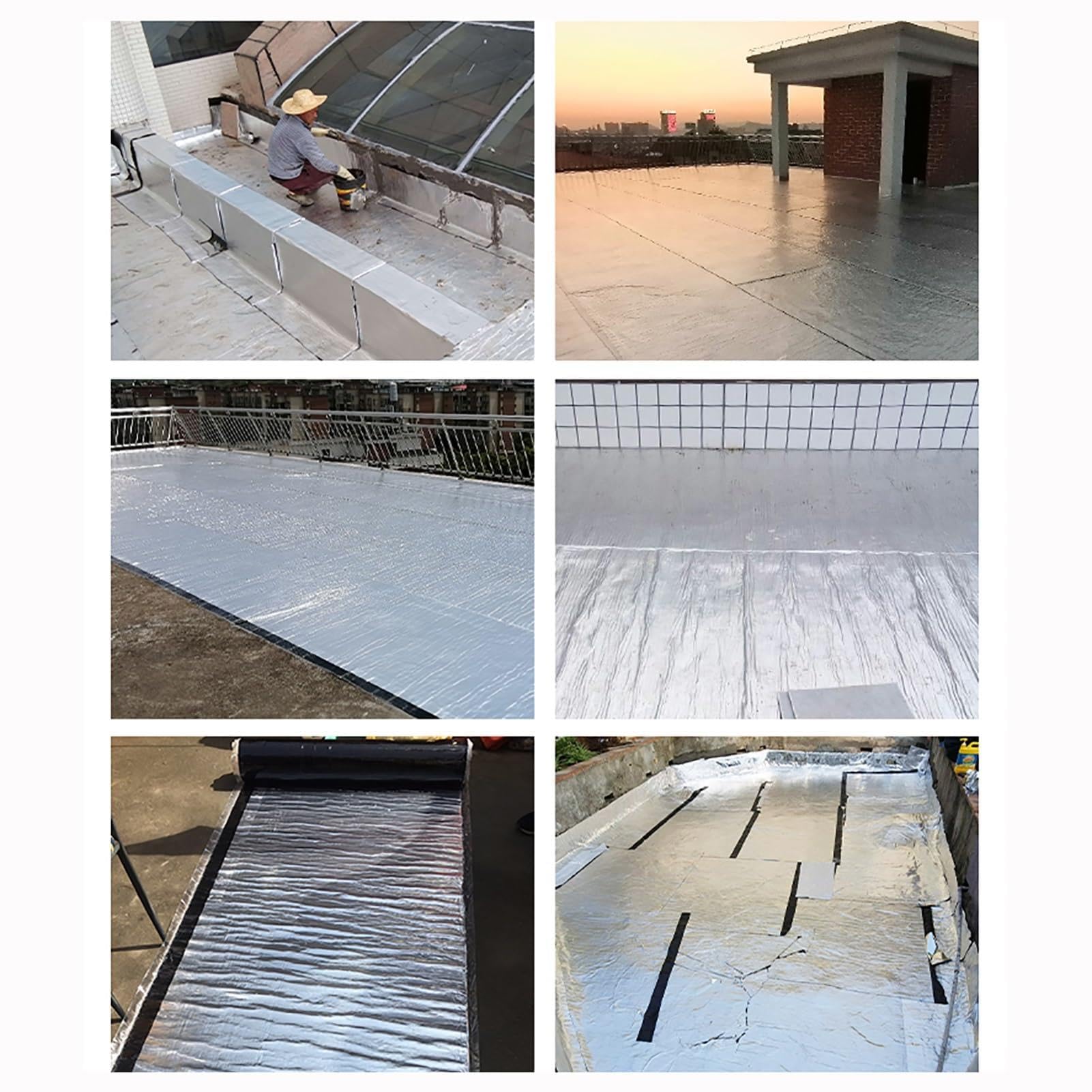 Cinta de reparación de techos impermeable, membrana de sellado para techos, ventanas y calzadas, rollo de reparación de fugas de costuras