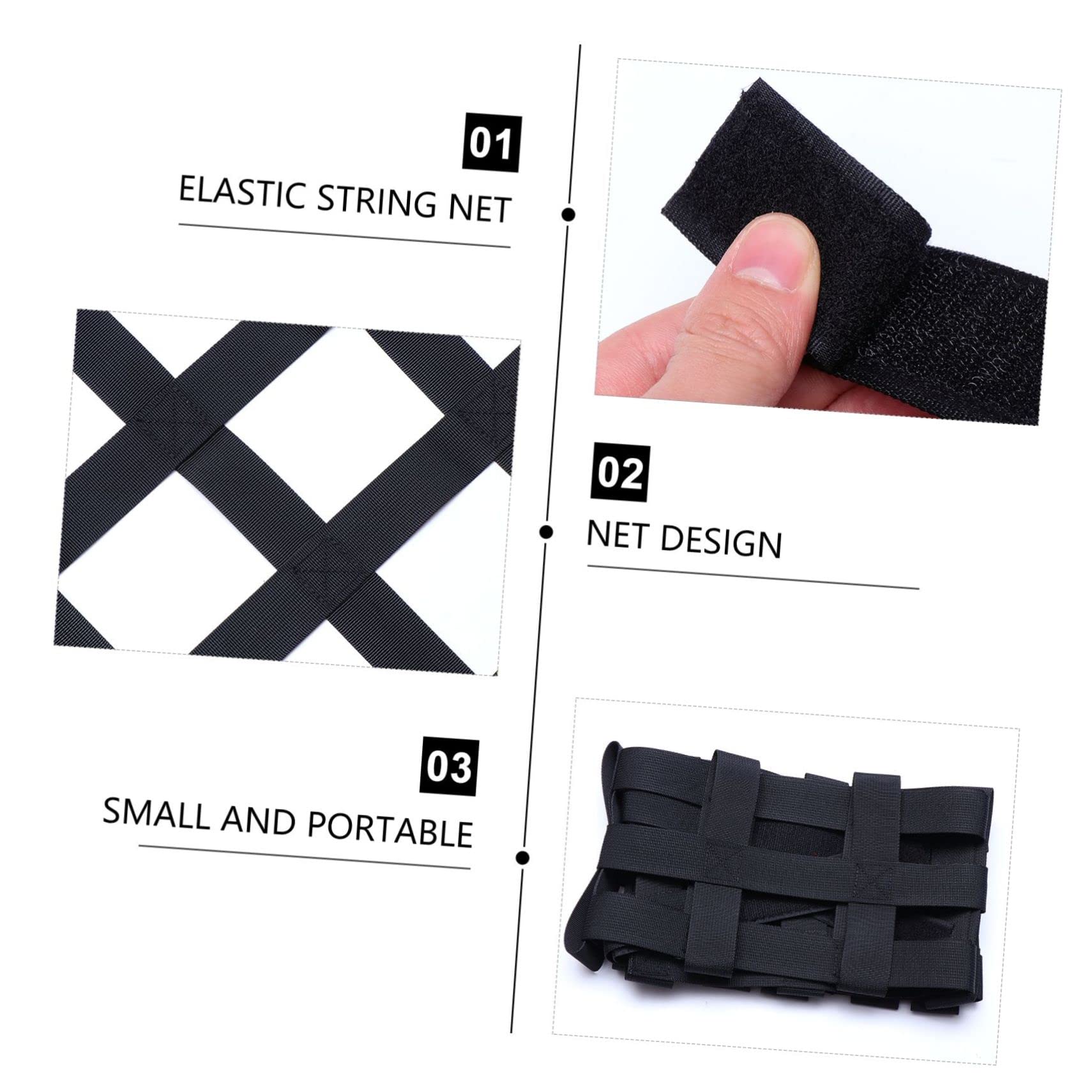 MAGICLULU 1pezzi Rete Portaoggetti per Auto Rete per Tetto Corda Elastica per Carico Imbottita in Organizer per Bagagliaio Auto Tasche in Tessuto