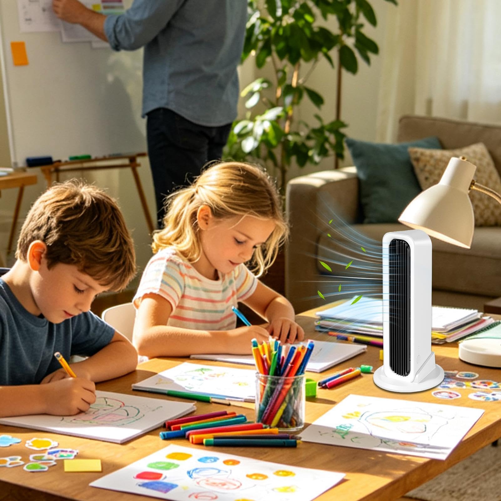 Ventilatore A Torre Da Scrivania Dispositivo Di D'Aria Senza Pale | Ventilatore A Torre Verticale Per Casa Camera Da Cucina Appartamento Ufficio Dormitorio